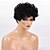 tanie Peruki bez czepka z ludzkich włosów-Mieszanka włosów ludzkich Peruka Krótkie Curly Jerry Curl Krótkie fryzury 2020 Curly Jerry Curl Peruka afroamerykańska Tkany maszynowo Damskie Naturalna czerń 8 cali