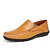 preiswerte Herrenpantoletten &amp; -slipper-Herrn Komfort-Müßiggänger Leder Frühling / Sommer / Herbst Komfort Loafers &amp; Slip-Ons Walking Atmungsaktivität Schwarz / Gelb / Braun