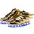 זול נעלי בנים-בנים נעליים עור פטנט חומרים בהתאמה אישית חורף לכל העונות נוחות נעליים זוהרות נעלי ספורט סקוטש LED ל קזו&#039;אל זהב שחור