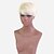 billige Åben paryk af menneskehår-Menneskehårblanding Paryk Kort Lige Korte frisurer 2020 Ret Korte Side del Maskinproduceret Dame Sort Hvid Blondine / Bleach Blonde 8 tommer