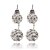 baratos Brincos-Women&#039;s Crystal Stud Earrings Jacket Earrings Ball Two Stone Ladies Basic Crystal Earrings Jewelry Silver For Wedding Formal Masquerade Engagement Party Prom Promise
