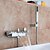cheap Bathtub Faucets-Bathtub Faucet - Contemporary Chrome Wall Mounted Ceramic Valve Bath Shower Mixer Taps / Brass