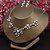 cheap Jewelry Sets-Women&#039;s Cubic Zirconia Flower Zircon Earrings Jewelry White For Wedding Party