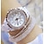 abordables Montres à Quartz-Femmes montre à quartz luxe élégant diamant montre-bracelet avec bracelet étanche en céramique bande strass dames montre à quartz