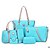 voordelige Tassensets-Dames Tassen PU-nahka zak Set 5 stuks Purse Set Patroon / Print Bag Sets Paars Blozend Roze Hemelsblauw Beige