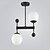 tanie Światła wysp-2 światła 50 cm Styl MIni Żyrandol Metal Szkło Malowane wykończenia Retro 110-120V 220-240V