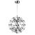 cheap Island Lights-1-Light 45(18&quot;) LED Pendant Light Metal Acrylic Electroplated Modern Contemporary 90-240V