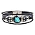 preiswerte Armbänder &amp; Armreifen-Herren Lederarmband 12 Konstellation Vintage Punk schwarz Sternzeichen Rock Hip-Hop Armband Schmuck