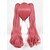 cheap Synthetic Trendy Wigs-Synthetic Wig kinky Straight Style Wig Pink Medium Length Pink+Red Synthetic Hair Women&#039;s Pink Wig