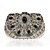 billige Aftenvesker-Dame Krystalldetaljer Aftenveske Rhinestone Crystal Evening Bags polyester Svart / Gull / Sølv