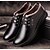 رخيصةأون أحذية أوكسفورد للرجال-رجالي أحذية الراحة جلد الشتاء أوكسفورد أسود / بني