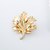 Χαμηλού Κόστους Καρφίτσες-Γυναικεία Καρφίτσες Leaf Shape Κλασσικό Μοντέρνα Απομίμηση Μαργαριταριού Προσομειωμένο διαμάντι Καρφίτσα Κοσμήματα Χρυσό Ασημί Για Καθημερινά
