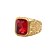 economico Anelli Uomo-Per uomo Band Ring Anello con sigillo Zircone cubico Rosso Acciaio al titanio Importante Vintage Rock Matrimonio Quotidiano Gioielli Taglio smeraldo