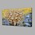 tanie Obrazy abstrakcyjne-Hang-Malowane obraz olejny Ręcznie malowane - Kwiatowy / Roślinny Nowoczesny Naciągnięte płótka / Rozciągnięte płótno