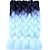 billige Hårfletter-Heklet hårfletting Jumbo Boksfletter Blå Blond Nyanse Syntetisk hår 24 tommers Lang Hår til fletning 5 deler