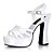 cheap Women&#039;s Sandals-Women&#039;s PU(Polyurethane) Summer / Fall Slingback / Basic Pump Sandals Chunky Heel Round Toe White / Black / Red / Party &amp; Evening / Party &amp; Evening