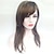 cheap Synthetic Trendy Wigs-Synthetic Wig Straight Straight Layered Haircut With Bangs Wig Medium Length Brown Synthetic Hair Women&#039;s Side Part Brown