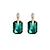 cheap Earrings-Women&#039;s Crystal Stud Earrings Solitaire Ladies Basic Crystal Earrings Jewelry Black / Green For Gift Daily