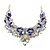abordables Collares-Mujer Colgantes Acuario damas Clásico Moda Gema Legierung Blanco Azul Oscuro Gargantillas Joyas Para Ceremonia Pedida