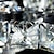 baratos Candeeiros de Teto-1 luz de teto de 80 cm led candelabro de cristal luzes de montagem embutida metal cromo moderno contemporâneo 110-120 v / 220-240 v design de flores