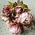 abordables Fleurs artificielles-fleur de table en soie de style européen 1 branche avec 8 fleurs 1bouquet 47cm