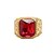Χαμηλού Κόστους Ανδρικά Δαχτυλίδια-Ανδρικά Band Ring Δακτυλίδι με σφραγίδα Cubic Zirconia Κόκκινο Τιτάνιο Ατσάλι Μοντέρνο Βίντατζ Ροκ Γάμου Καθημερινά Κοσμήματα Emerald Cut