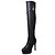 preiswerte Damenstiefel-Damen Stiefel Outdoor Winter Runde Zehe Springerstiefel Gummi Schwarz