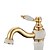 cheap Bathroom Sink Faucets-Luxury Classic Style Centerset High Quality Ceramic Valve Single Handle One Hole Ti-PVD, Bathroom Sink Faucet