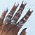 tanie Modne pierścionki-Damskie Pierścionki na środek palca Srebrny Metal Stop damska Vintage Codzienny Bar Biżuteria Korona