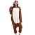 billige Kigurumi-pysjamas-Adults&#039; Kigurumi Pajamas Cartoon Sloth Animal Onesie Pajamas Polar Fleece Brown Cosplay For Men and Women Animal Sleepwear Cartoon Festival / Holiday Costumes / Leotard / Onesie