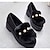 olcso Női topánkák és bebújós cipők-Női Cipő Gumi Tél Kényelmes Papucsok &amp; Balerinacipők Kerek orrú Fekete / Khakizöld