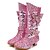 preiswerte Mädchenschuhe-Mädchen Schuhe Künstliche Mikrofaser Polyurethan Winter Herbst Schneestiefel Komfort Stiefel für Normal Blau Rosa