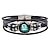 abordables Bracelets et bracelets rigides-bracelet cuir homme 12 constellation vintage punk noir zodiaque rock hip-hop bracelet bijoux