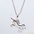 cheap Necklaces-Women&#039;s Pendant Necklace Horse Unicorn Ladies Sweet Elegant Sterling Silver Silver Necklace Jewelry For Daily Casual
