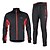 cheap Men&#039;s Clothing Sets-Arsuxeo Men&#039;s Long Sleeve Cycling Jacket with Pants Black / Red Black / Green Black / Blue Solid Color Bike Jacket Clothing Suit Thermal / Warm Windproof Fleece Lining Breathable Anatomic Design