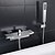 cheap Bathtub Faucets-Bathtub Faucet - Contemporary Chrome Wall Mounted Ceramic Valve Bath Shower Mixer Taps / Brass