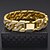 olcso Karkötők és karperecek-Men&#039;s Chain Bracelet Cuban Link Two tone cuff Luxury Rock Hip-Hop Streetwear Dubai Gold Plated Bracelet Jewelry Silver / Gold For Casual Club