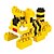 baratos Blocos de Montar-Blocos de Construir 95 pcs Tiger Desenho Animal compatível Legoing Animais Faça Você Mesmo Animais Animal Brinquedos Dom