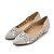 billige Flate sko til kvinner-Dame Flate sko Bryllup Fest / aften Spisstå Komfort Original Glitrende glitter Sølv Gull