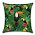 tanie kwiatowy i roślinny styl-zestaw 6 poszewek na poduszki botaniczne ptaki tropikalne rzuć poszewka na poduszkę poduszka zewnętrzna do salonu sofa kanapa łóżko krzesło zielony