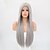 cheap Synthetic Lace Wigs-Synthetic Lace Front Wig Straight Straight Lace Front Wig Long Grey Synthetic Hair Women&#039;s Gray