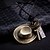tanie Biżuteria religijna-Długa Naszyjnik w stylu vintage - Skórzany Vintage Bronze Naszyjniki Na Codzienny, Casual