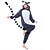 levne Kigurumi pyžama-Dospělé Pyžamo Kigurumi Lemur Zvířecí Zvíře Overalová pyžama polar fleece Kostýmová hra Pro Dámy a pánové Vánoce Oblečení na spaní pro zvířata Karikatura Festival / Svátek Kostýmy