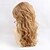 お買い得  人毛キャップレスウイッグ-人間の髪のブレンド かつら ロング ウェーブ ウェーブ サイドパート 機械製 女性用 ブラック ハニーブロンド ミディアムオーバーン 24 インチ