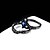 levne Fashion Ring-Dámské Band Ring Sada kroužků Kubický zirkon 2 Černá Pozlacené Elegantní Vintage Svatební Večerní oslava Šperky