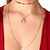 billige Mote Halskjede-Women&#039;s Pendant Necklace Layered Necklace Oversized Copper Alloy Gold Silver Necklace Jewelry For Party Club