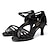 זול נעליים לטיניות-בגדי ריקוד נשים נעליים לטיניות ריקודים סלוניים שורת ריקוד בבית סאטן בסיסי סנדלים צבע אחיד אבזם עירום שחור חום