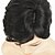 זול פיאות סינטטיות אופנתיות-פאות סינתטיות מתולתל שיער סינטטי חלק צד שחור פאה בגדי ריקוד נשים קצר ללא מכסה שחור