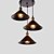 preiswerte Cluster-Design-Vintage Industrial Metall Schatten Pendelleuchte 3-Kopf-Kronleuchter Wohnzimmer Esszimmer