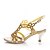 cheap Women&#039;s Sandals-Women&#039;s Polyurethane Spring / Summer Fashion Boots Sandals Open Toe Rhinestone / Crystal / Sparkling Glitter Gold / Party &amp; Evening / Buckle / Party &amp; Evening